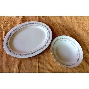 14 in Serving Platter & 9 in Vegetable Bowl Royal Castle Radiance Hostess Set